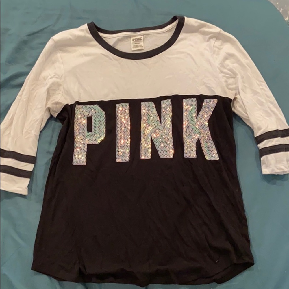 Black and white Victoria secret Pink shirt